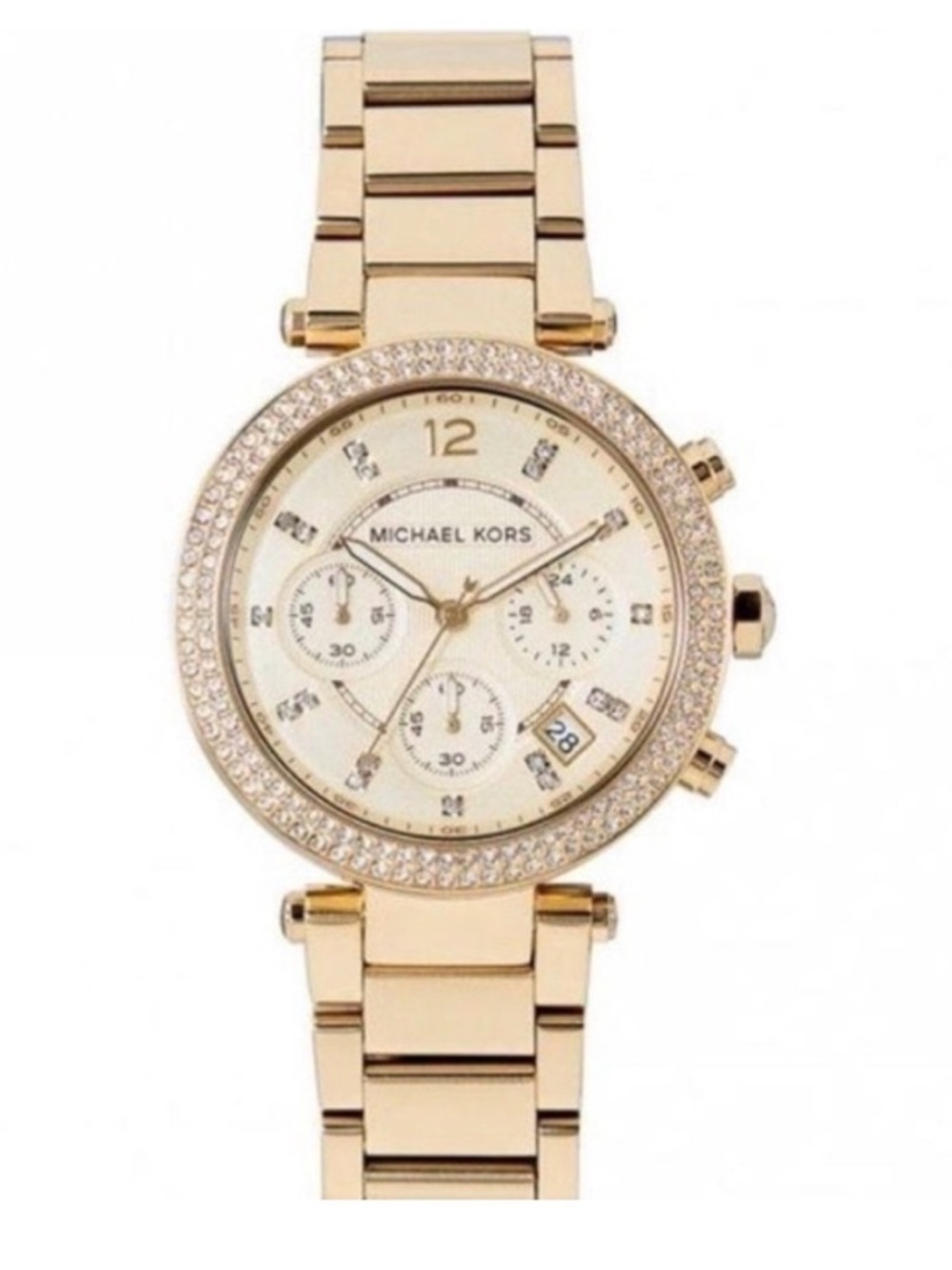 Michael Kors Gold and Crystal Women’s Watch Crystal-Accent - Picture 1 of 8